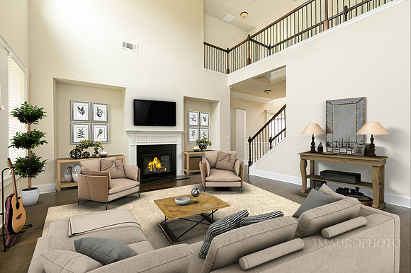 2 Story Family Room-4-staged